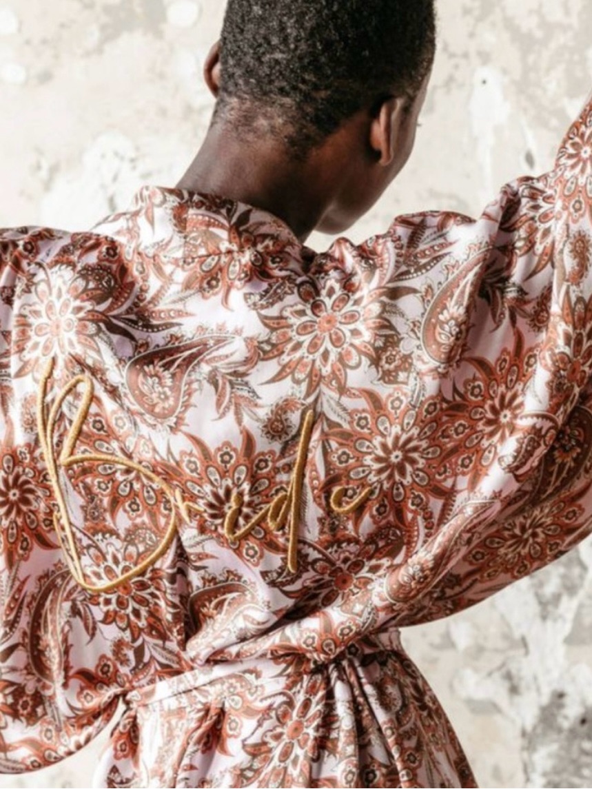 Limited Edition Rue De Seine Silk Bride Paisley Robe Kimono Os — image 3 of 7